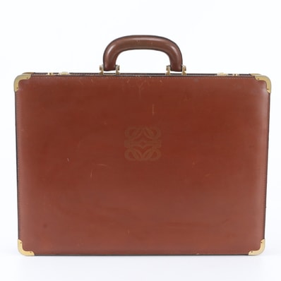 ■美品 ロエベ アナグラムアタッシュケース レザー