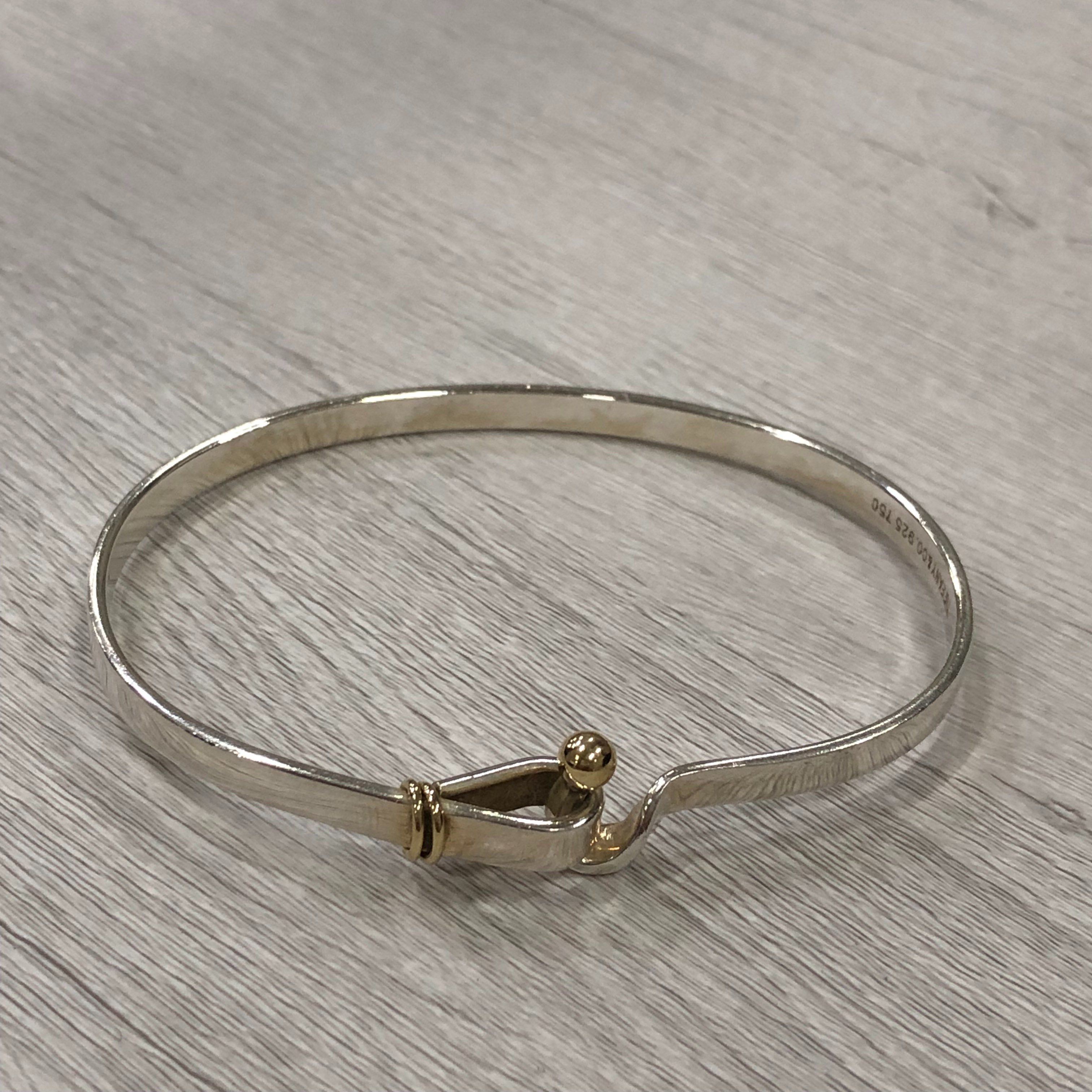 ティファニー K18  フックアンドアイ ブレスレット・バングル