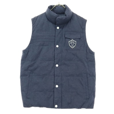adidas アディダス ワッペン ノースリーブ 中綿ベスト M ネイビー