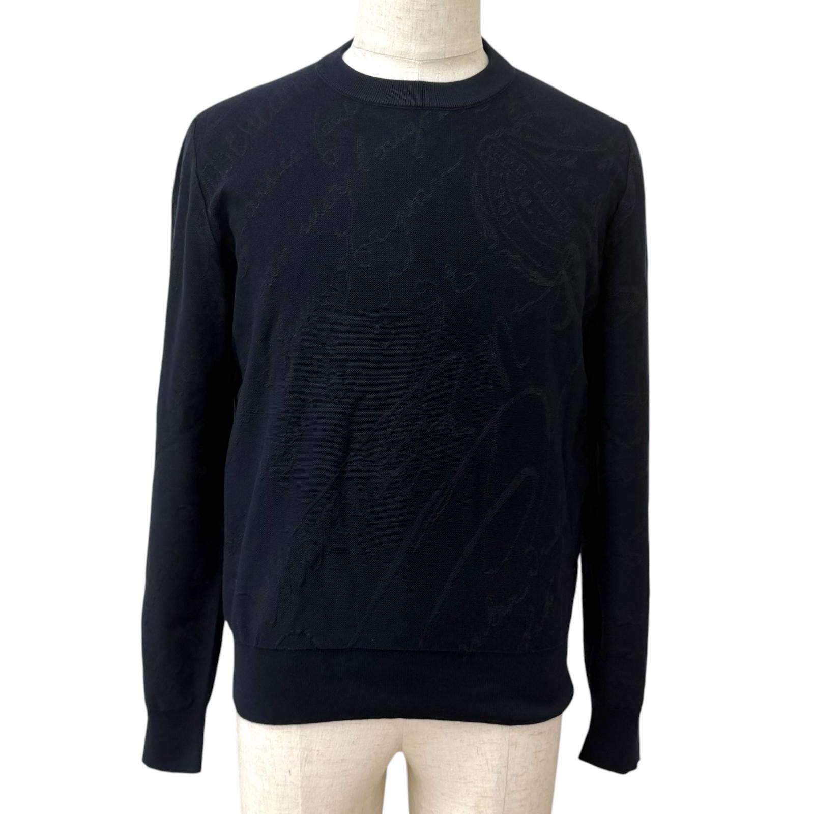 美品 ベルルッティ ニット ネイビー系 メンズ M R24KRL150YWCC