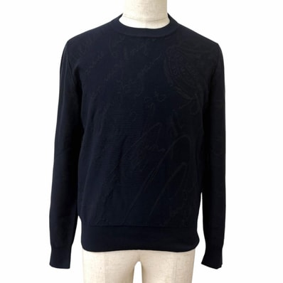 美品 ベルルッティ ニット ネイビー系 メンズ M R24KRL150YWCC