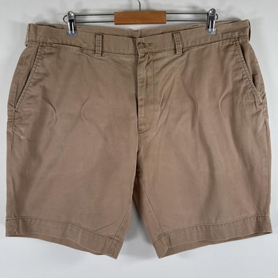 古着 ポロ・ラルフローレン POLO RALPH LAUREN ショートパンツ 半ズボン ハーフパンツ 短パン ワンポイント チノパン w40 ベージュ系 メンズ