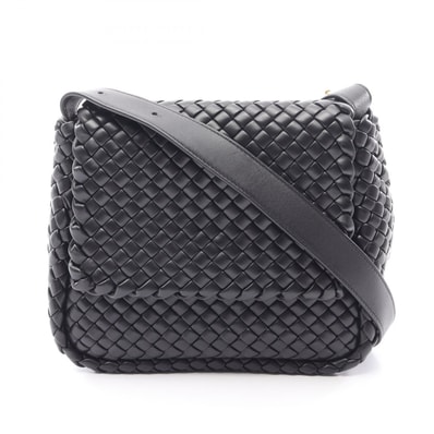 ボッテガヴェネタ BOTTEGA VENETA イントレチャート スモール コブル ショルダーバッグ バッグ レザー レディース ブラック系 709418 【中古】