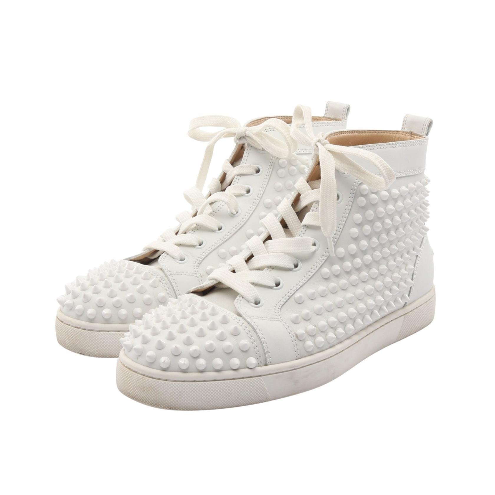 クリスチャンルブタン Christian Louboutin スニーカー 靴 レザー レディース ホワイト系 【中古】