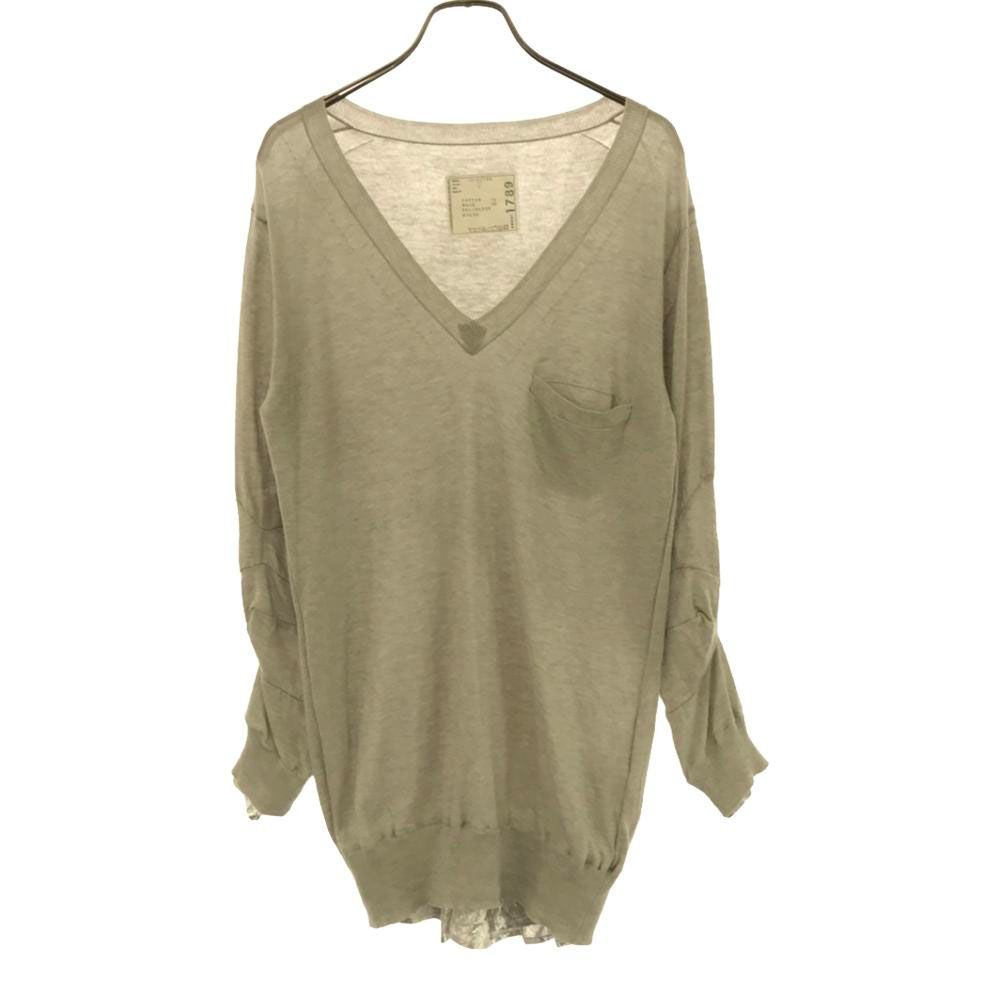 Sacai 長袖 フェイクレイヤード Vネック セーター