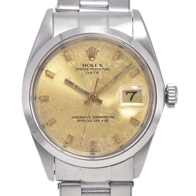 ロレックス ROLEX 1500 ヴィンテージ オイスターパーペチュアル デイト Cal.1570 ゴールド 自動巻き メンズ 腕時計 Q#148132