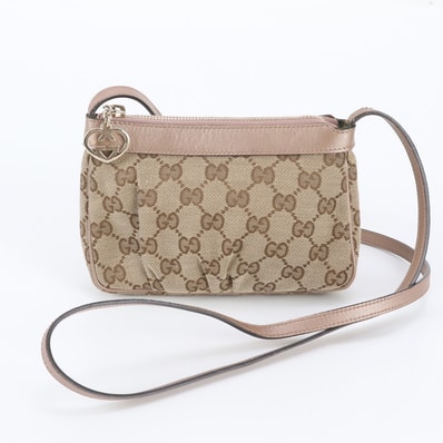 ■極美品 グッチ GGキャンバス 256899 ショルダーバッグ
