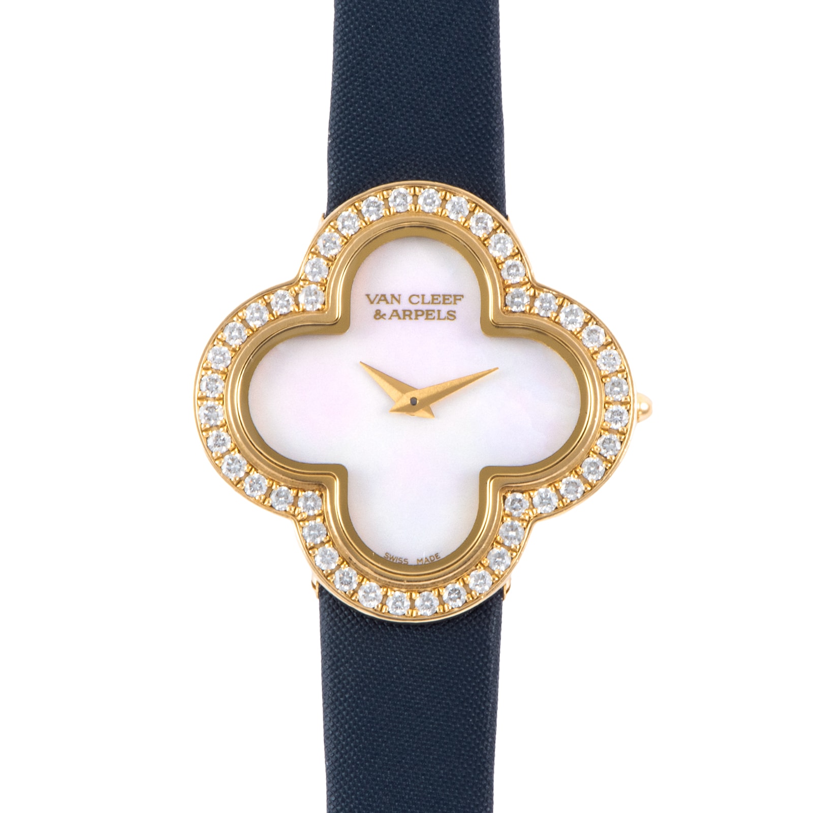 Van Cleef & Arpels ヴァンクリーフ&アーペル アルハンブラ スモールモデル ウォッチ VCARM95900 K18YG【中古】