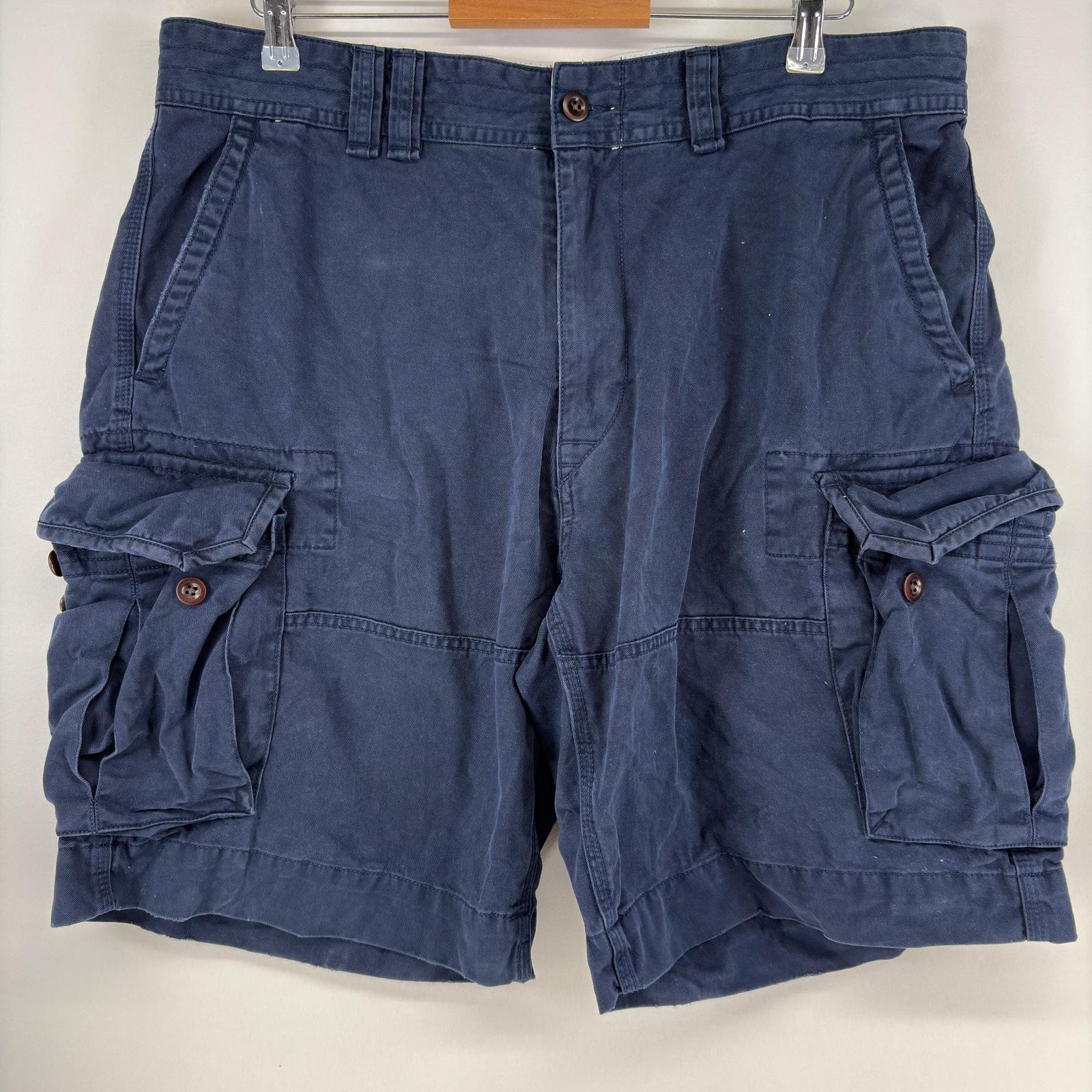 古着 ポロ・ラルフローレン POLO RALPH LAUREN ショートパンツ カーゴパンツ チノパン ワンポイントロゴ ポロチノ w38 ネイビー メンズ