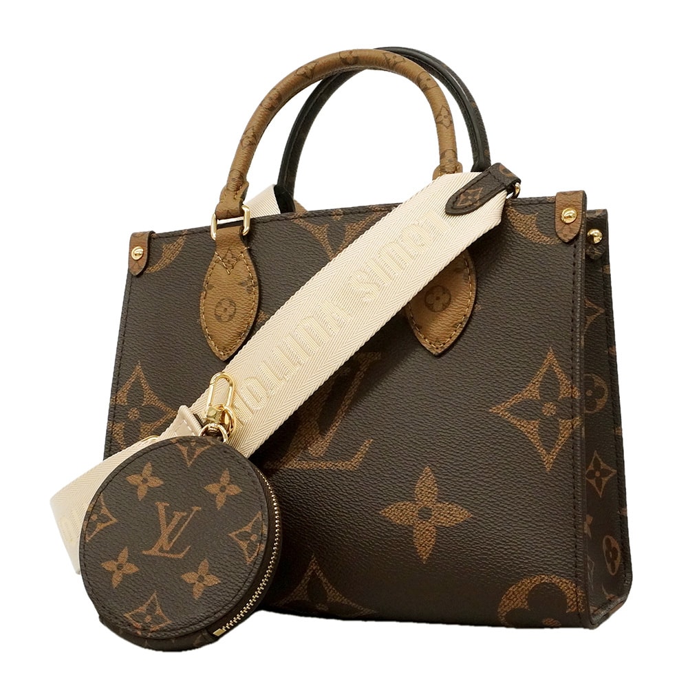 ★最終価格★SALE【6he5760】ルイヴィトン ハンドバッグ モノグラム・ジャイアント リバース オンザゴーPM M46373 ブラウン 2wayバッグ【中古】レディース