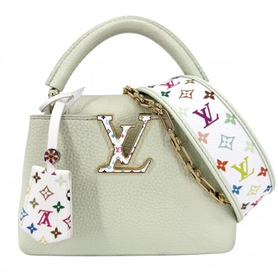 LOUIS VUITTON ルイヴィトン 2WAY 村上隆 カプシーヌミニ ハンドバッグ ショルダーバッグ 肩掛け 斜め掛け LV × TM 緑 M14101 トリヨンレザー ヴェール・ド・グリーン ゴールド金具 レディース【中古品】