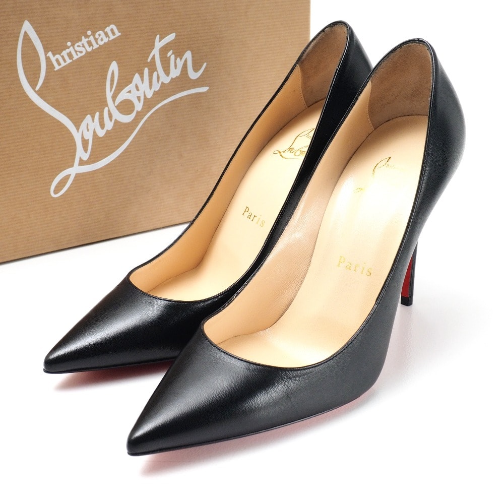 Christian Louboutin クリスチャンルブタン DECOLLETE 554 100KID パンプス サイズ36 1/2 ポインテッドトゥ ピンヒール 靴 ブランド古着【中古】20260420/RA8851