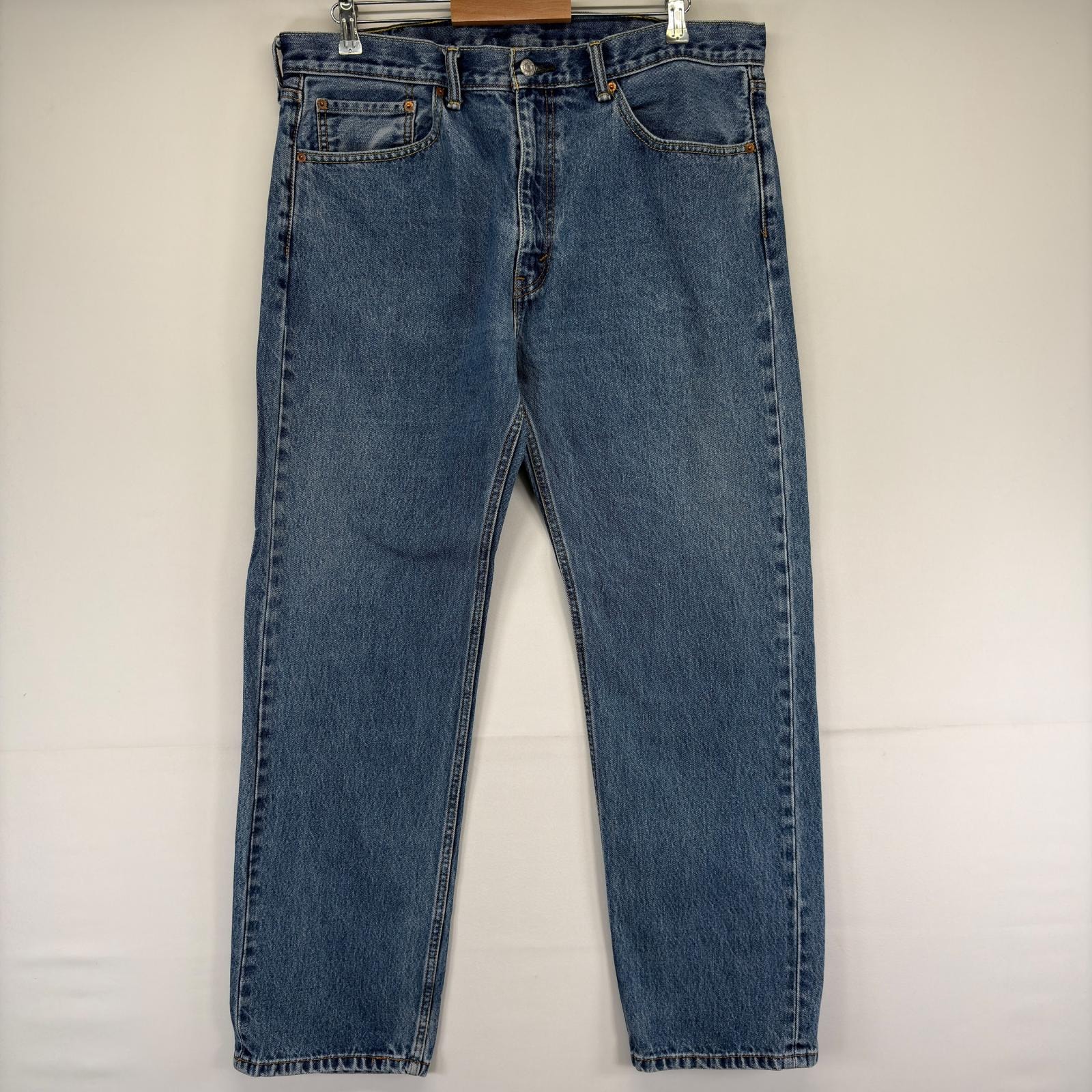 古着 リーバイス Levi's デニム パンツ 505 ストレート ジップフライ 5ポケット ジーパン w38 L32  ブルー メンズ