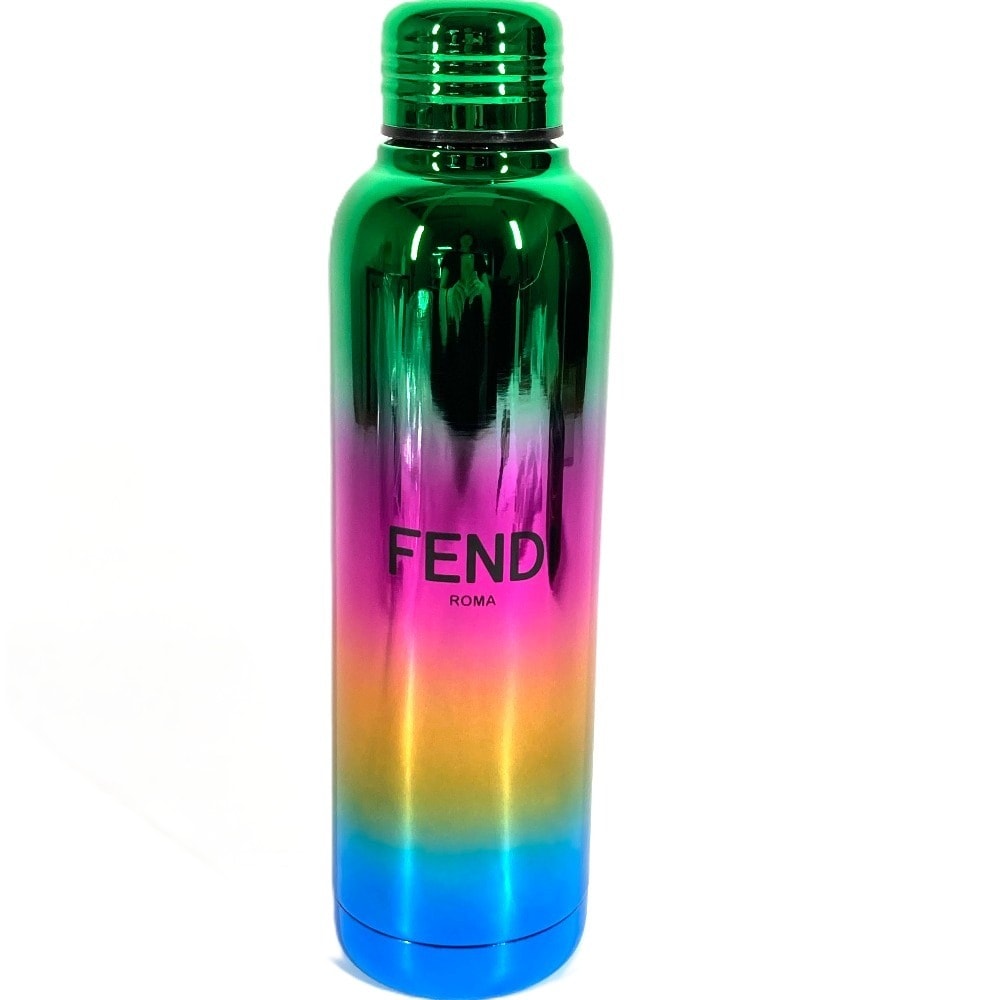 フェンディ FENDI ロゴ 非売品 ノベルティ 水筒 ウォーターボトル インテリア タンブラー アルミ マルチカラー 美品
