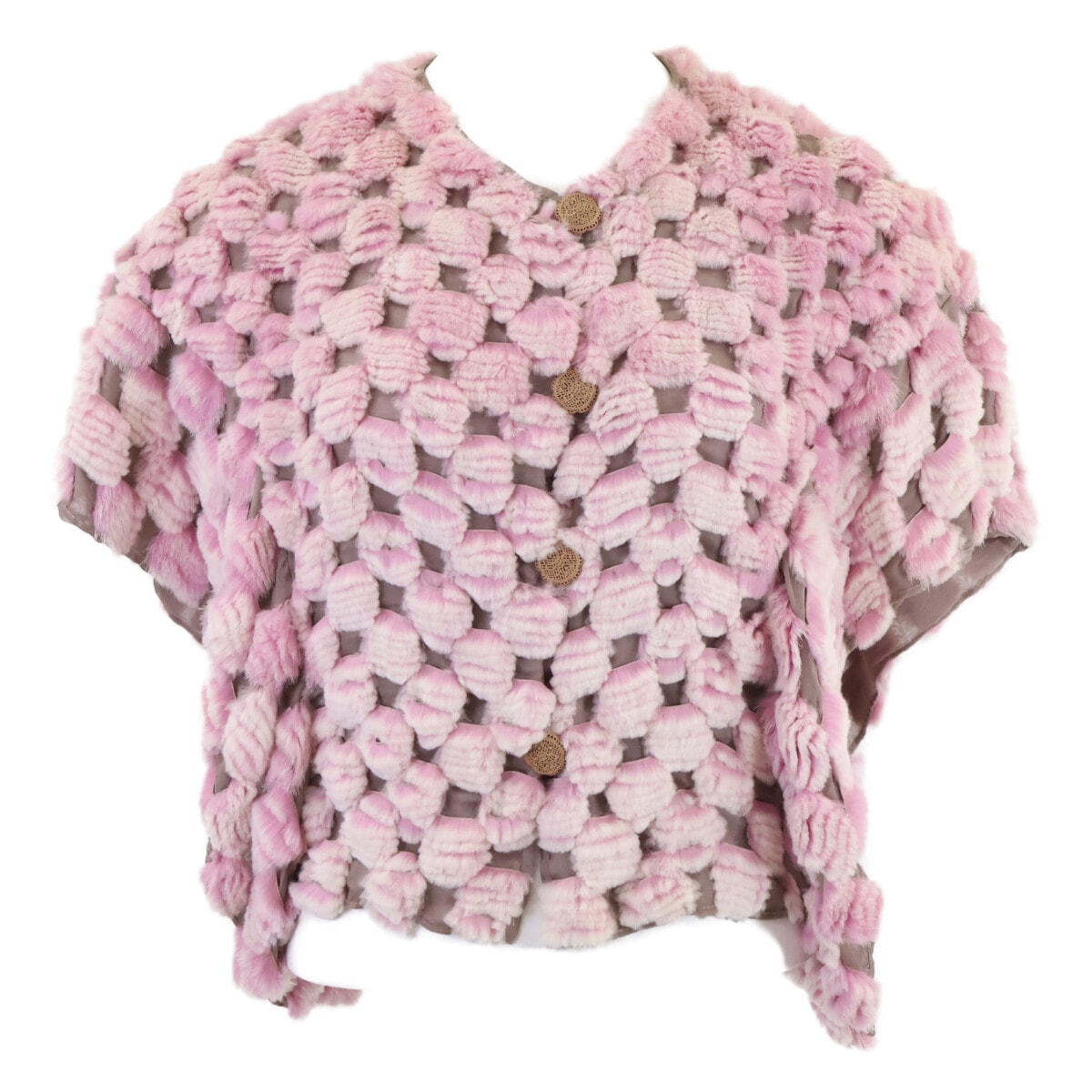 フェンディ 【美品】チンチラファーxシルク フロントボタン 38