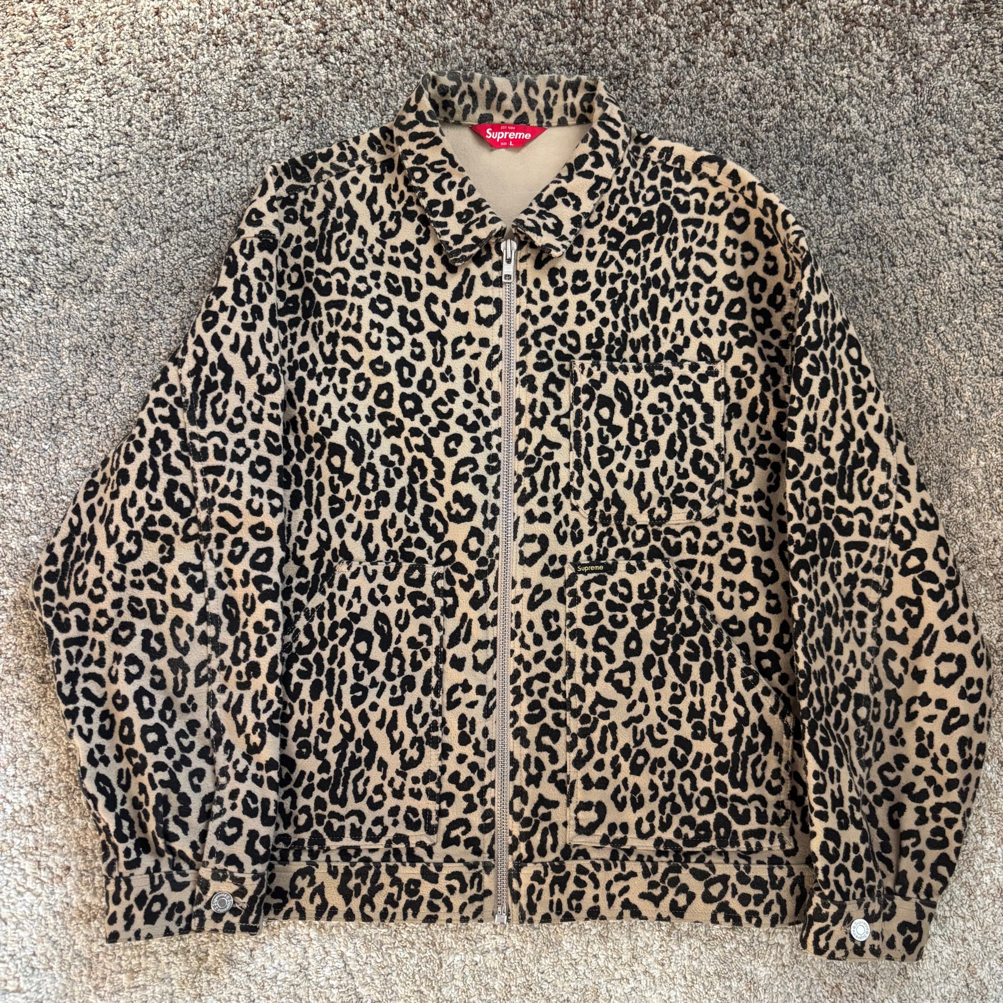 Supreme Moleskin Work Jacket "Leopard"