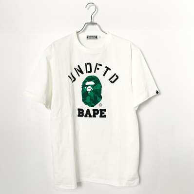 A BATHING APE / Undefeated College Tee "White"