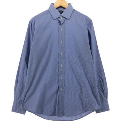 古着 ラルフローレン Ralph Lauren POLO by Ralph Lauren 長袖 コットンストライプシャツ メンズL相当/eaa537582