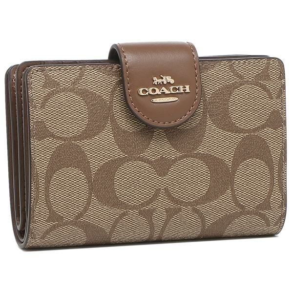 コーチ レザー 二つ折り財布 coach シグネチャー  c0082-ime74
