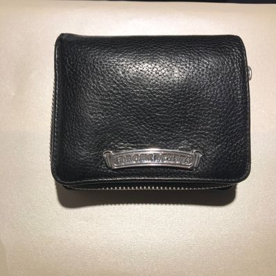 Chrome Hearts Square Zipville Wallet / Leather "Black"