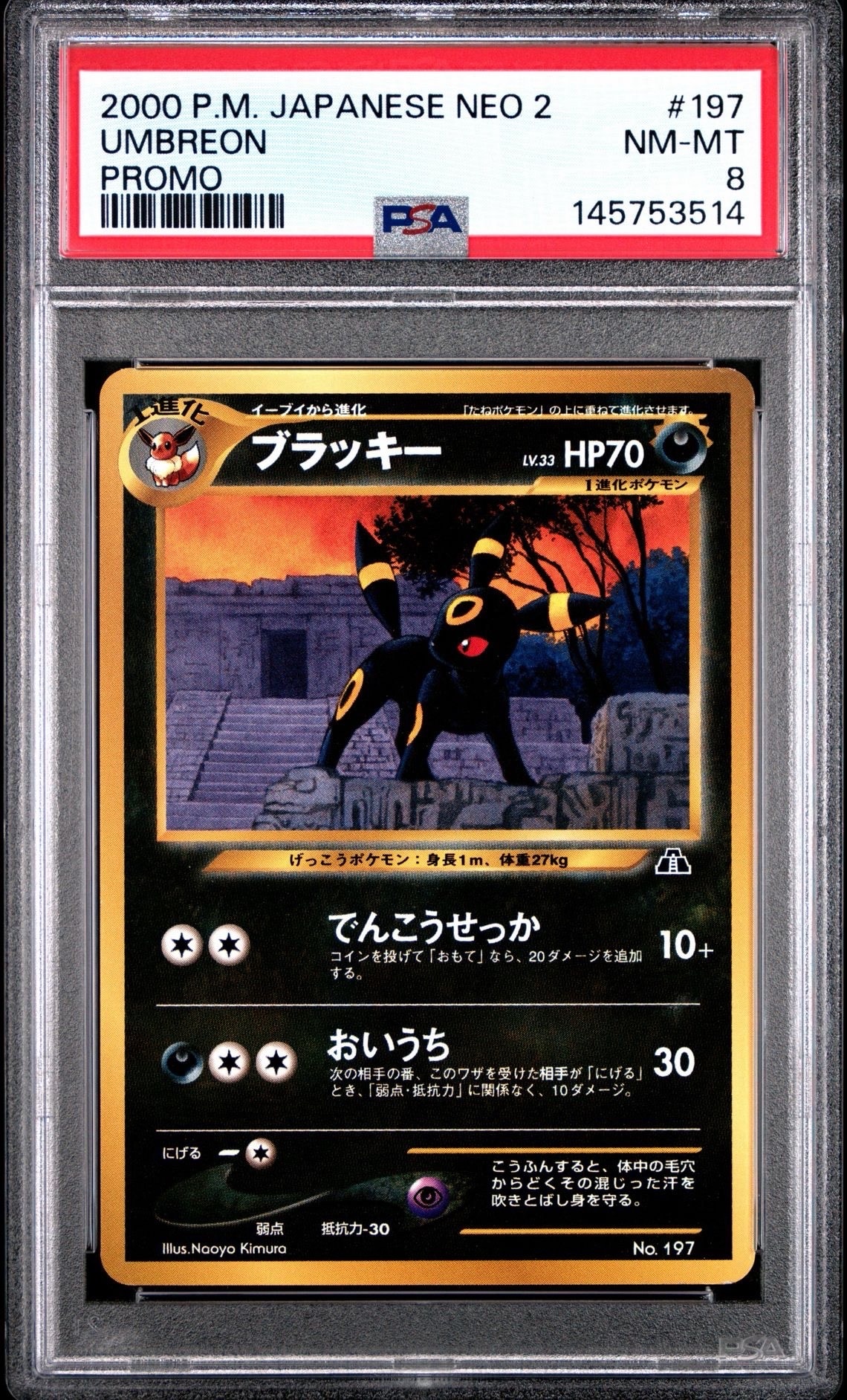 PSA10】ブラッキープレミアムファイル2: 旧裏[neoP2 No.197