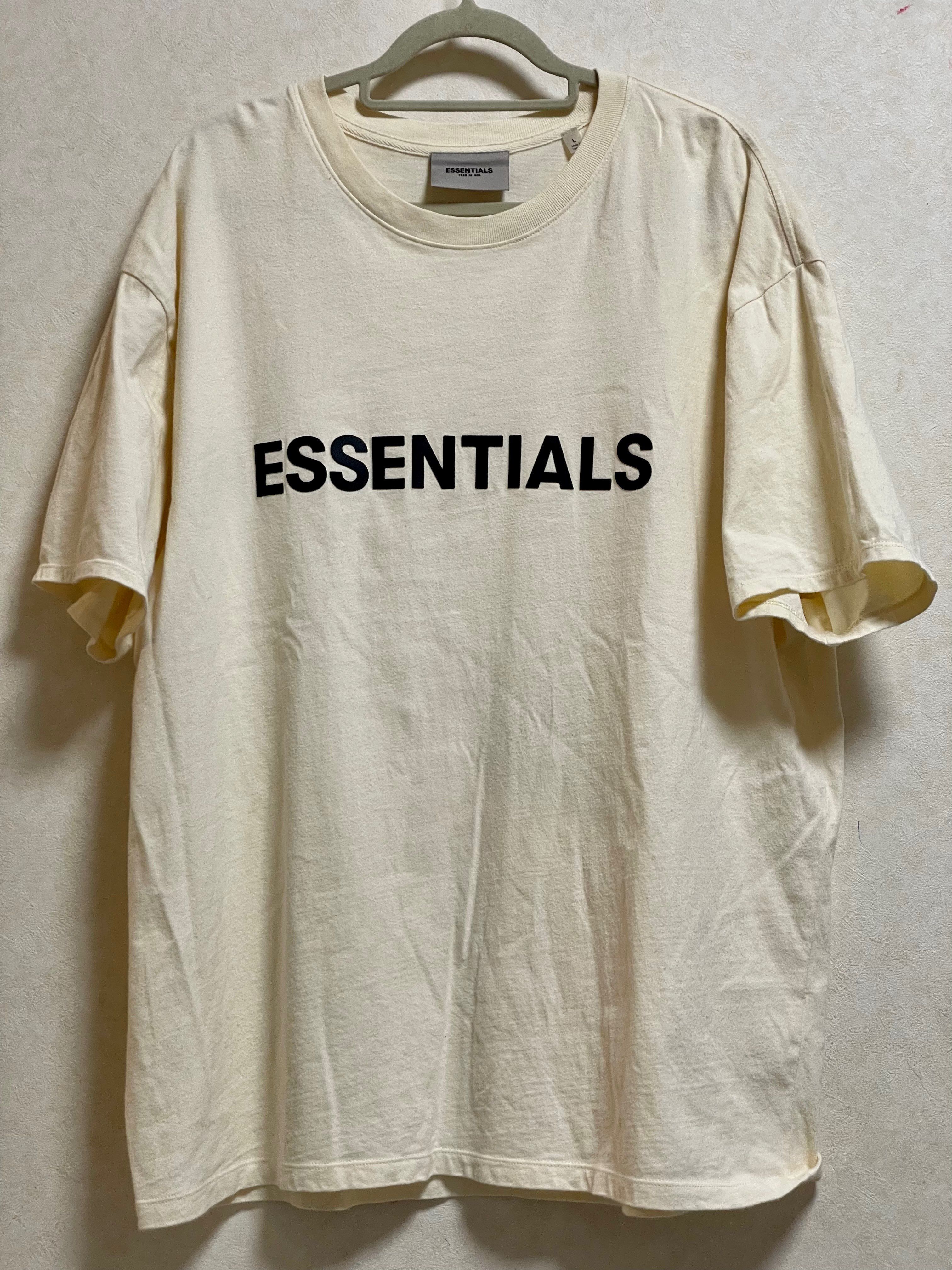 FEAR OF GOD ESSENTIALS 3D Silicon Applique Boxy T-Shirt "Buttercream"