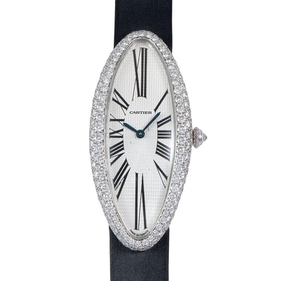 CARTIER カルティエ ベニュワール アロンジェ MM WB510931 K18WG【中古】