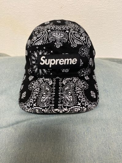 Supreme Bandana Camp Cap "Black"