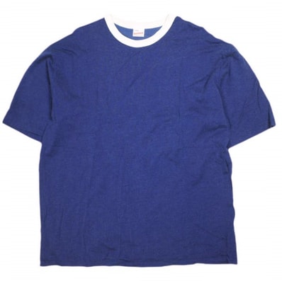 Healthknit ヘルスニット 25SS ATHLETIC RAYON JERSEY RINGER CREWNECK S/S TEE リンガーTシャツ L BLUE/OFF WHITE 半袖 CITYSHOP トップス g26540