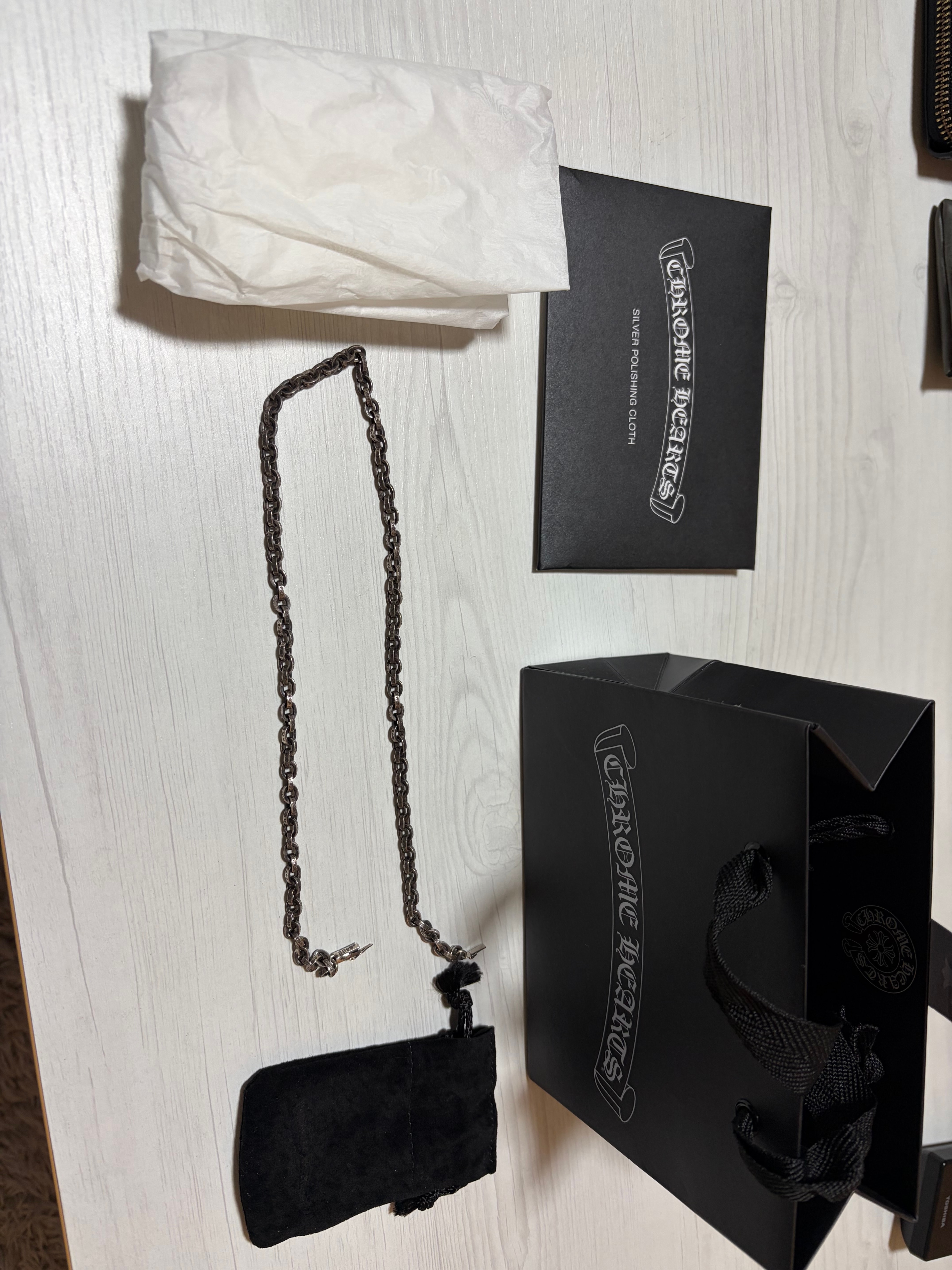 Chrome Hearts Paper Chain Necklace "Silver"