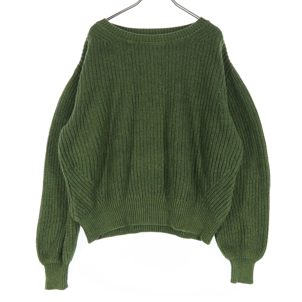 GAP ギャップ 長袖 コットンニット セーター S グリーン