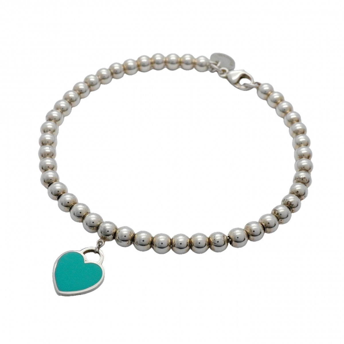 【6jcb0898-k】ティファニー ブレスレット リターントゥハート シルバー925 ブルー【中古】レディース