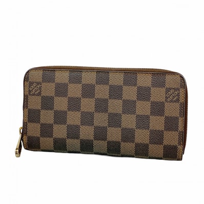 【6dd4626-k】ルイヴィトン 長財布 ダミエ ジッピーウォレット N60015 エベヌ【中古】メンズ レディース ユニセックス