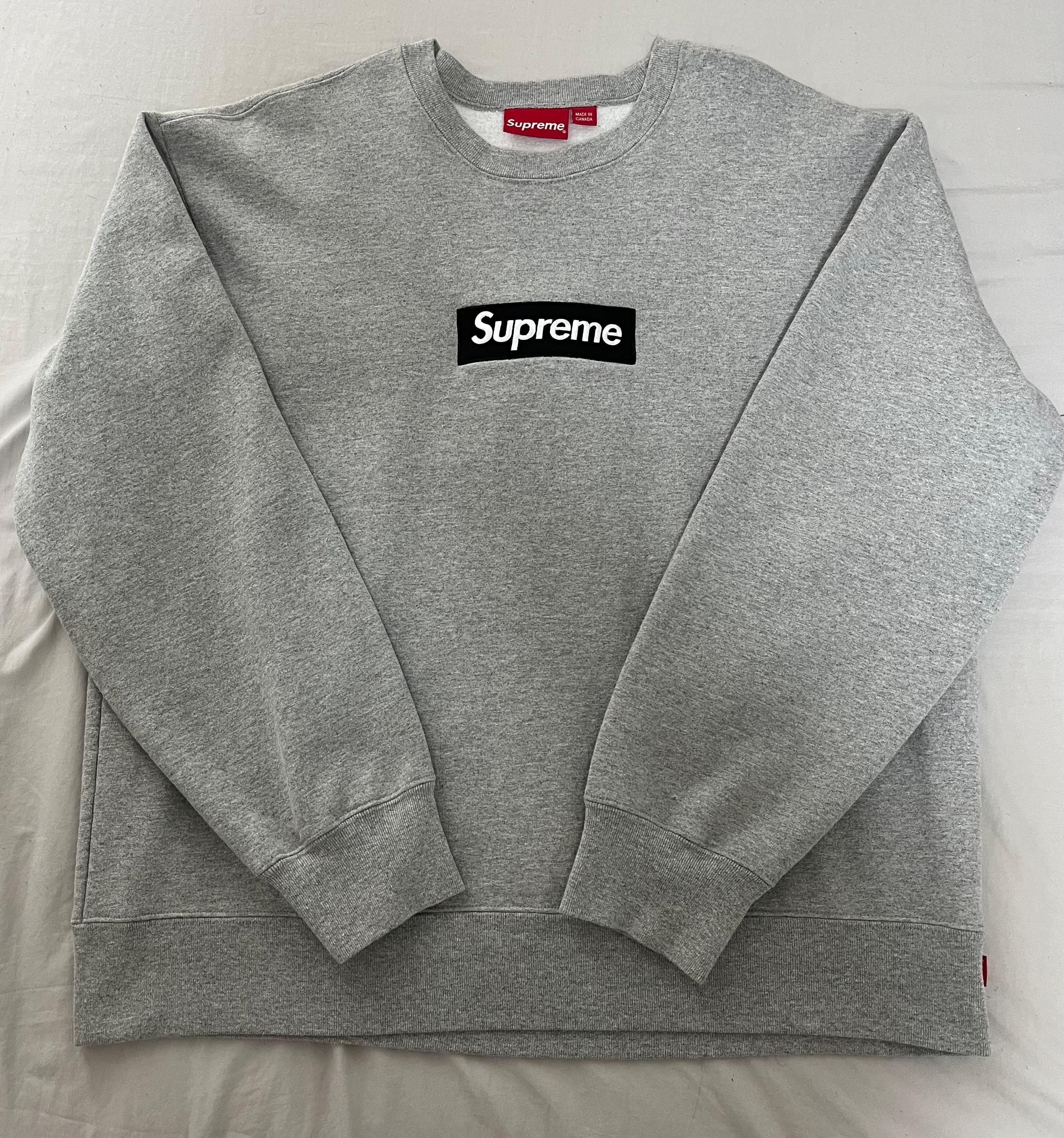 Supreme Box Logo Crewneck "Heather Grey" (22FW)