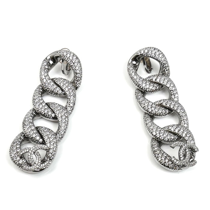 CHANEL シャネル メタル ココマーク ロングイヤリング  イヤリング AB7556  54.6g レディース【中古】【美品】