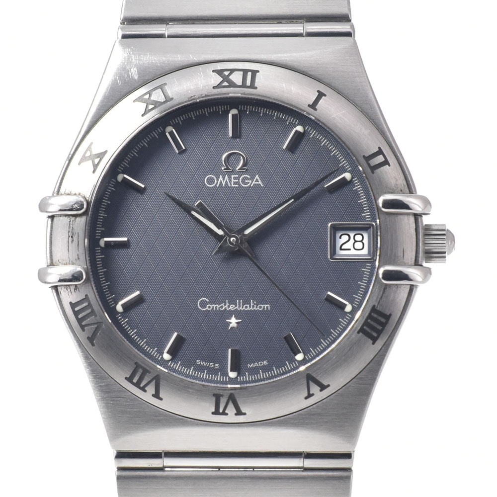 オメガ OMEGA 1512.40 コンステレーション デイト グレー クォーツ メンズ 良品 腕時計 K#150423