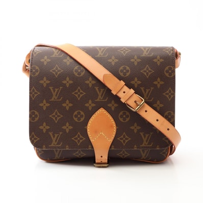 ルイ・ヴィトン LOUIS VUITTON カルトシエールGM モノグラム ショルダーバッグ バッグ PVCコーティングキャンバス レザー レディース ブラウン系 M51252 【中古】