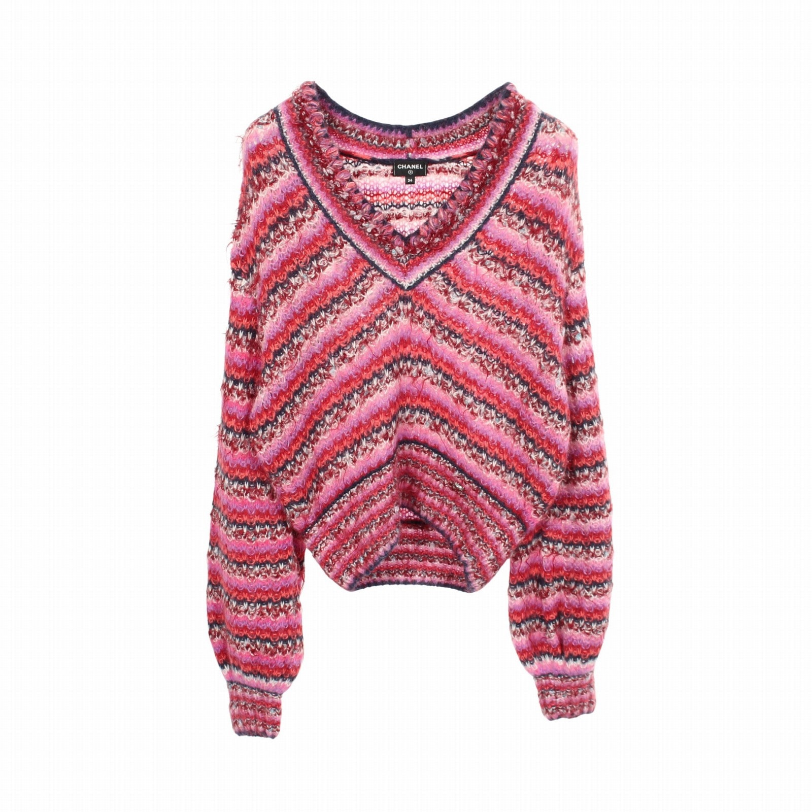 シャネル CHANEL ココマークボタン ニット 衣料品 トップス シルク アルパカ / ナイロン レディース パープル系 / マルチカラー 【中古】