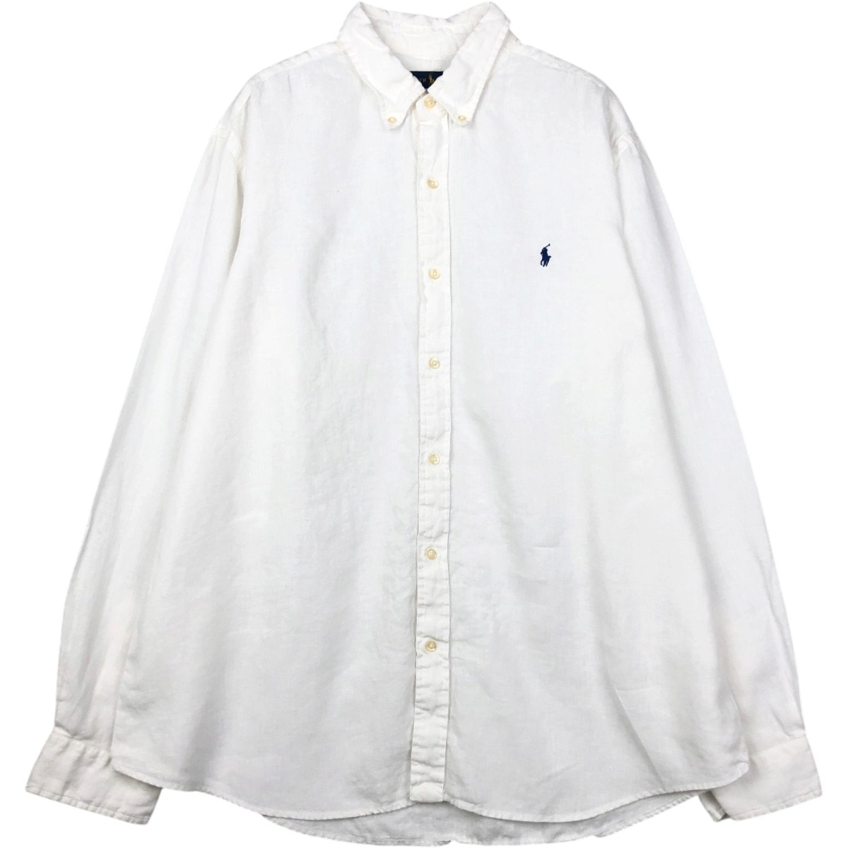 古着 ラルフローレン Ralph Lauren 長袖 リネン ボタンダウンシャツ メンズXXL相当/eaa676655