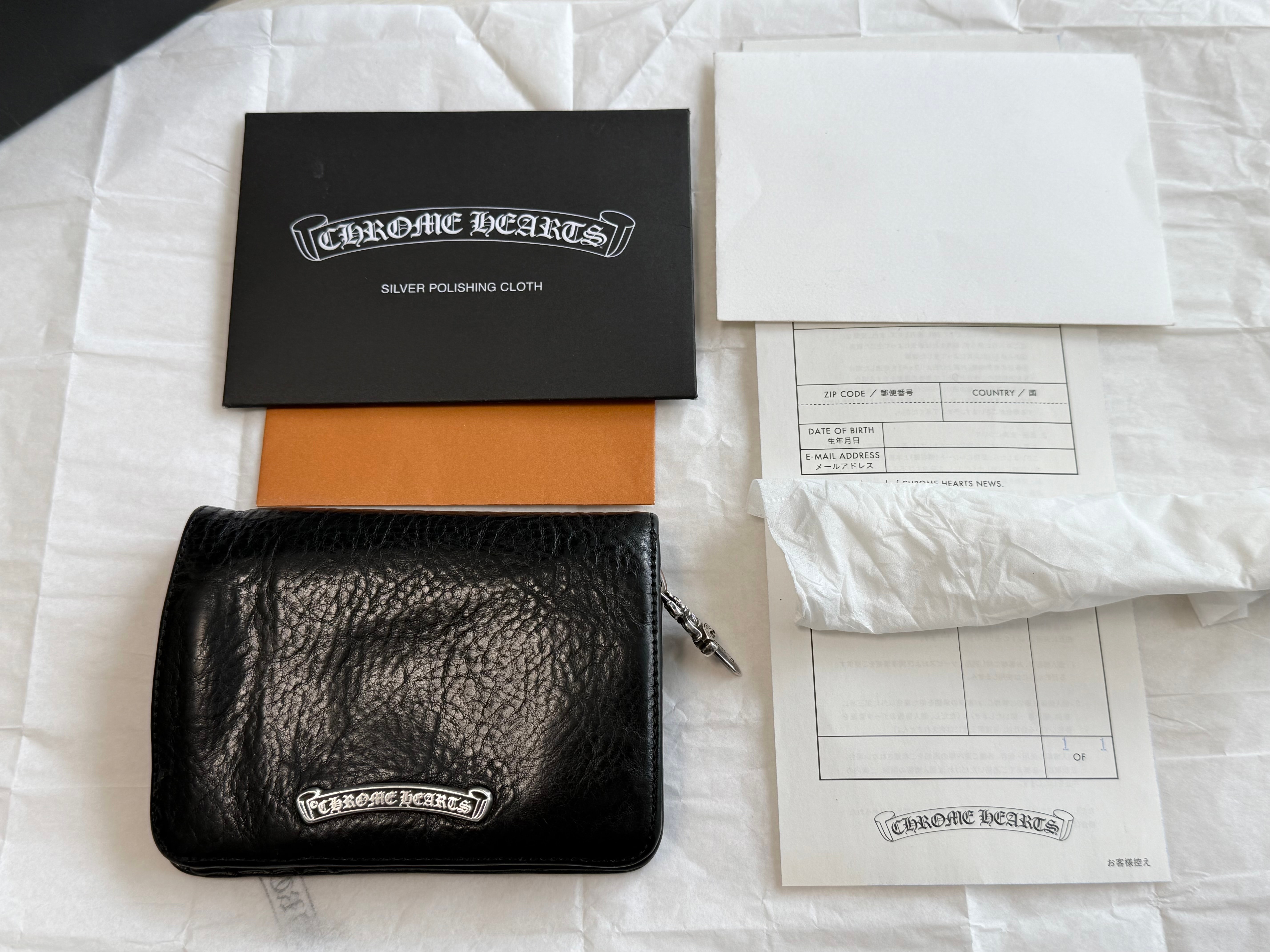 インボイス原本付属!正規品!CHROME HEARTS クロムハーツ JOEY ジョーイ ウォレット 財布
