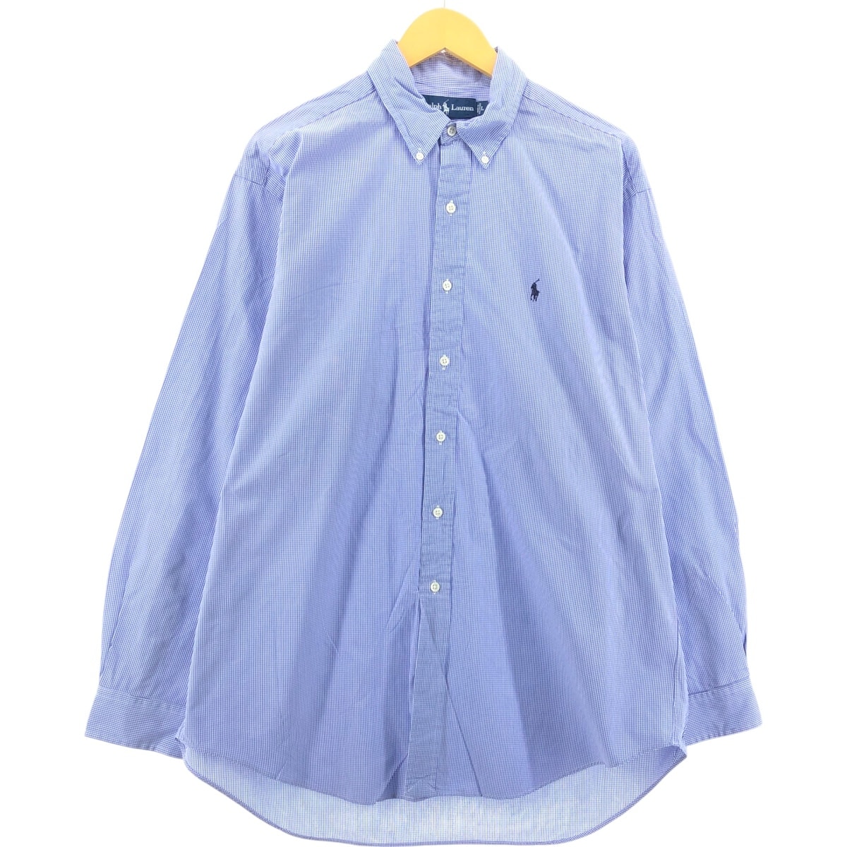 古着 ラルフローレン Ralph Lauren BLAKE ギンガムチェック 長袖 ボタンダウンチェックシャツ メンズL相当/eaa548329