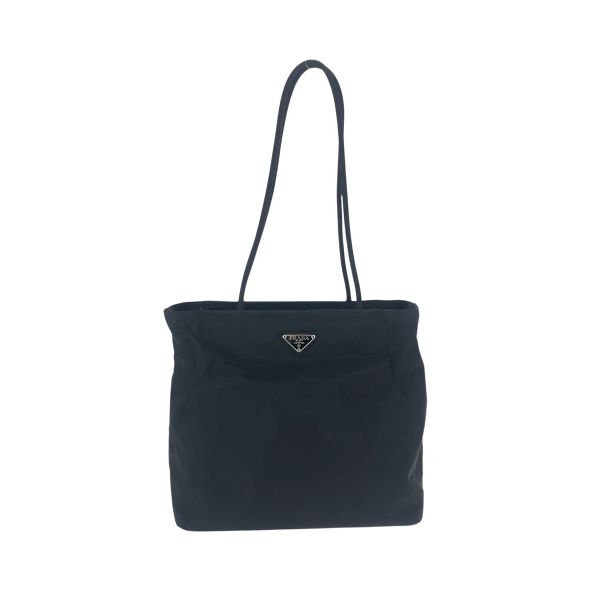 美品 PRADA プラダ テスート 三角ロゴプレート ブラック 黒 シルバー金具 ナイロン トートバッグ ショルダーバッグ 601693 【中古】