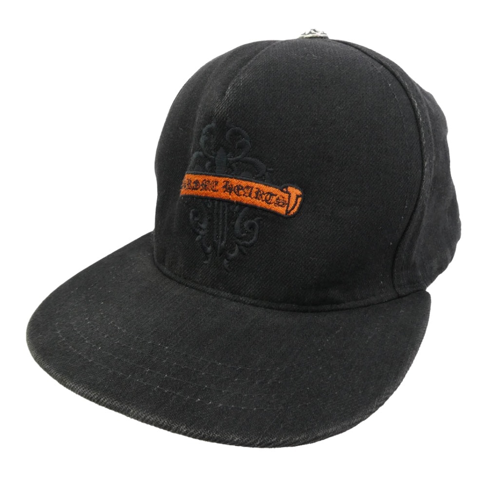 CHROME HEARTS クロムハーツ(原本無) 帽子 DAGGER TRUCKER CAP ダガーエンブロイダリー トラッカーキャップ ブラック系【中古】