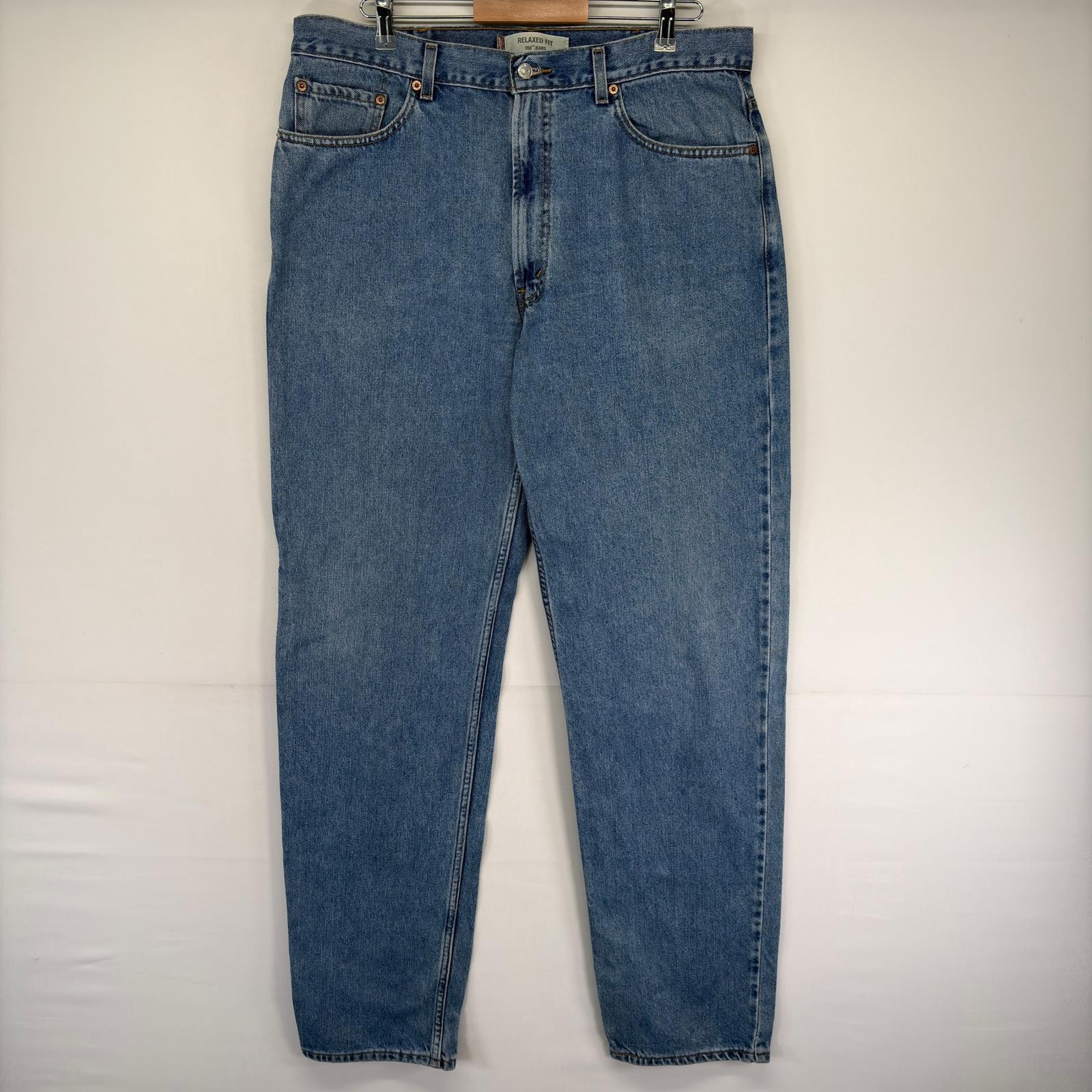 古着 リーバイス Levi's パンツ 550 テーパード 5ポケット ジッパーフライ ジーンズ ジーパン 長ズボン W38 L38  ブルー系 メンズ