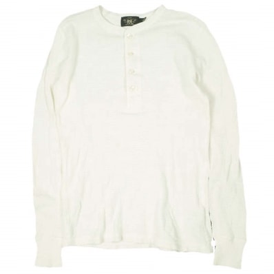RRL ダブルアールエル ワッフルニット コットン ヘンリー 282663344001 1 NATURAL Double RL レディース サーマルカットソー トップス g26728