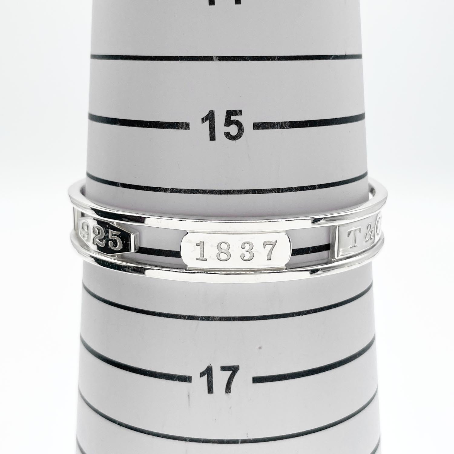 【Tiffany&Co.】ティファニー 1837 カフバングル シルバー925 A (未使用に近い)】TIFFANY&Co. ティファニー 1837 エレメント カフ
