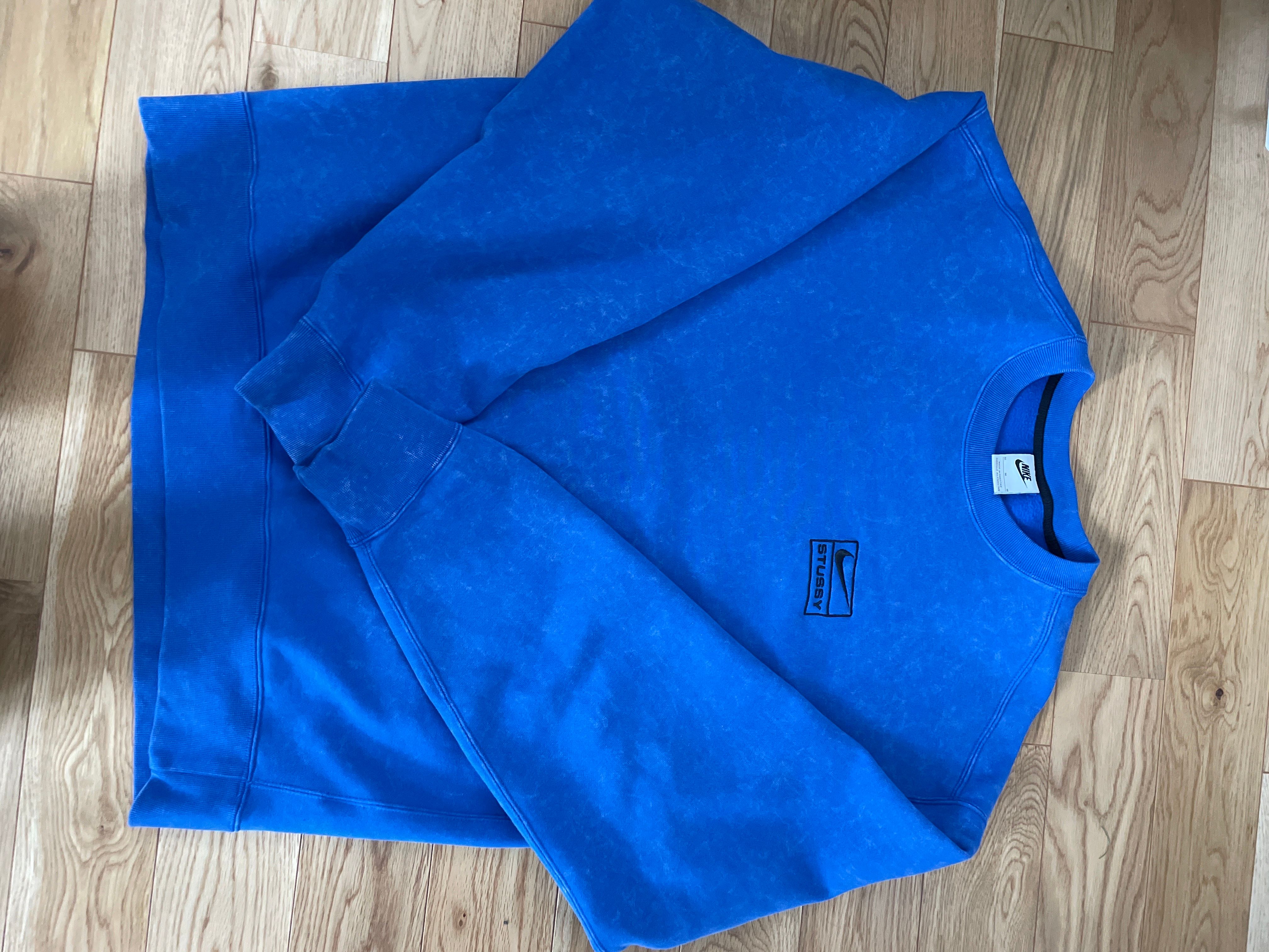 Stussy x Nike Acid Wash Crew (US Size) "Blue" DR4024-480