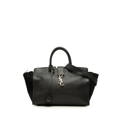 サンローラン ダウンタウン カバス ハンドバッグ ショルダーバッグ 2WAY 436832 ブラック レザー スウェード レディース SAINT LAURENT 中古