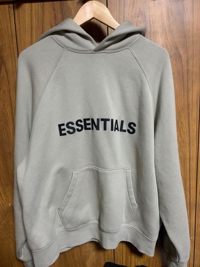 FEAR OF GOD ESSENTIALS 3D Silicon Applique Pullover Hoodie "Charcoal"