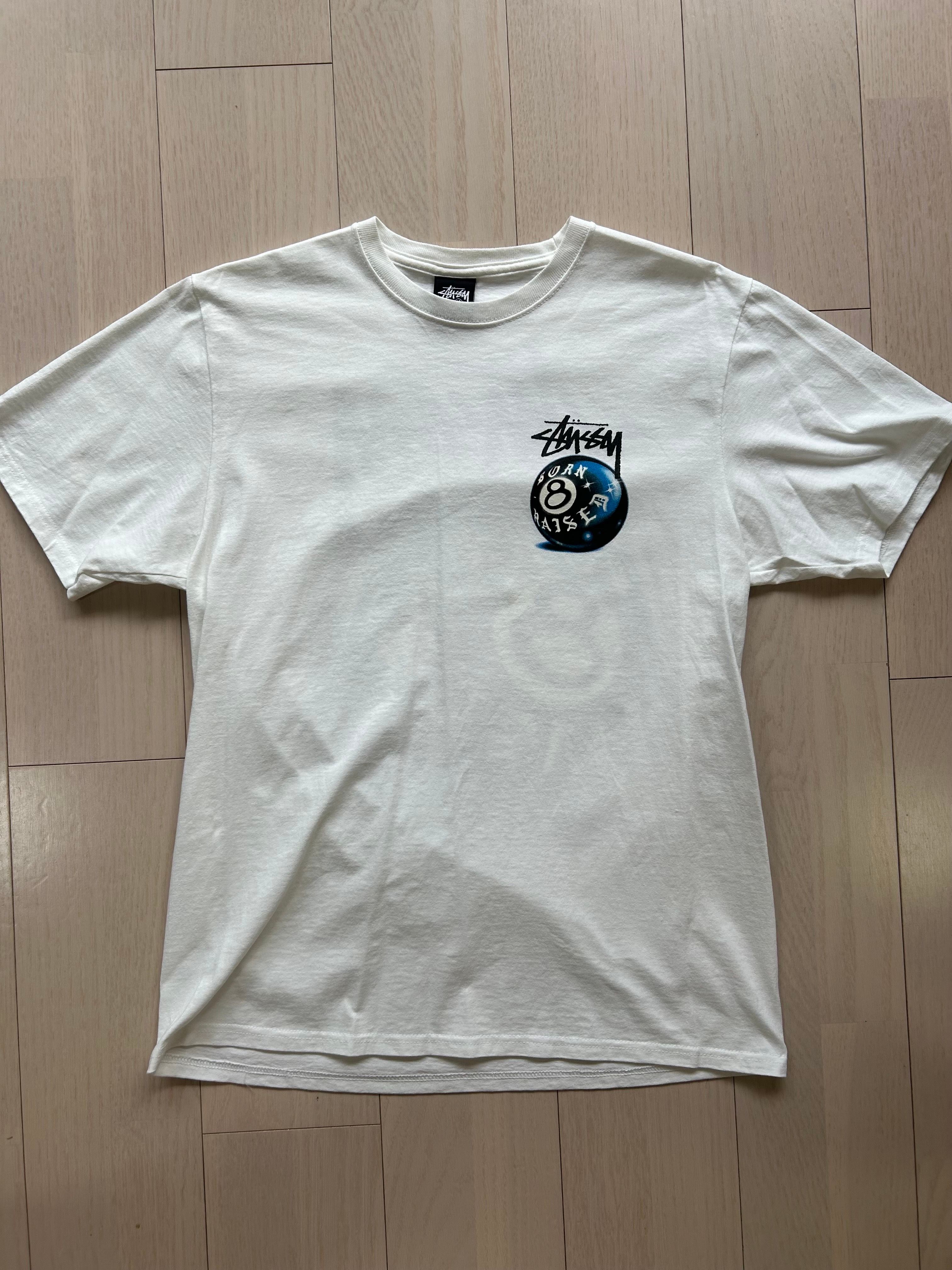 Stussy Born x Raised 8 Ball Tee "White"